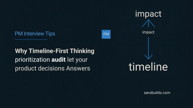 PM Mock Interview Tip: Why Timeline-First Thinking Will Hurt Your Prioritization Answers