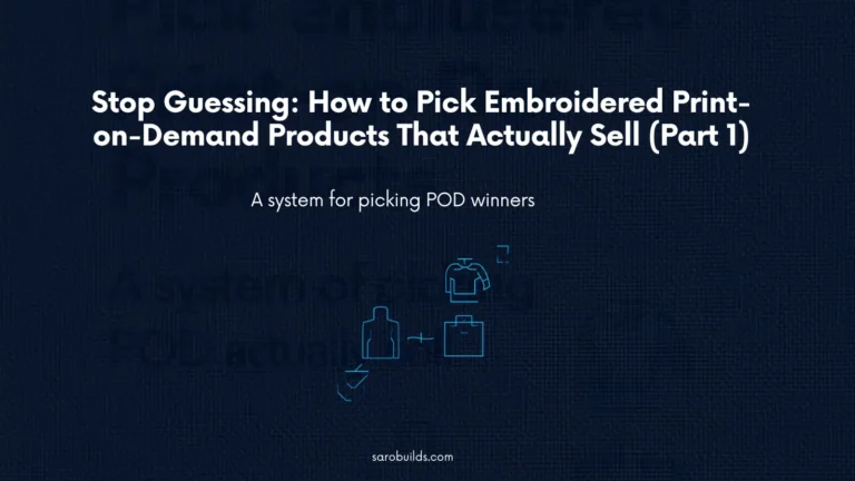Stop Guessing: How to Pick Embroidered Print on Demand Products That Actually Sell (Part 1)