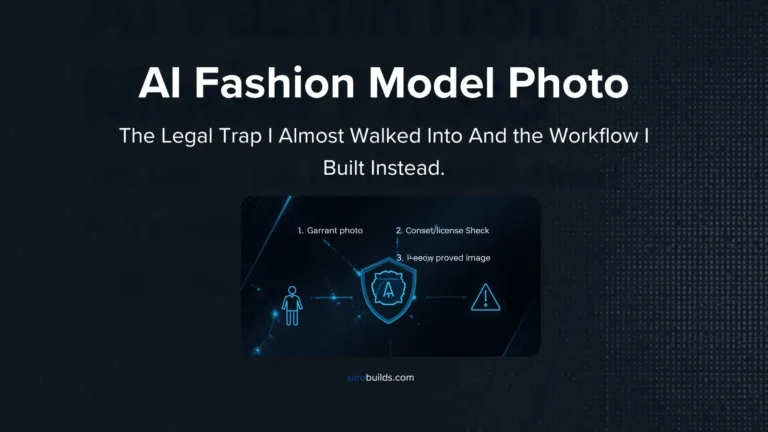 AI Fashion Model Photos: The Legal Trap I Almost Walked Into (And the Workflow I Built Instead)